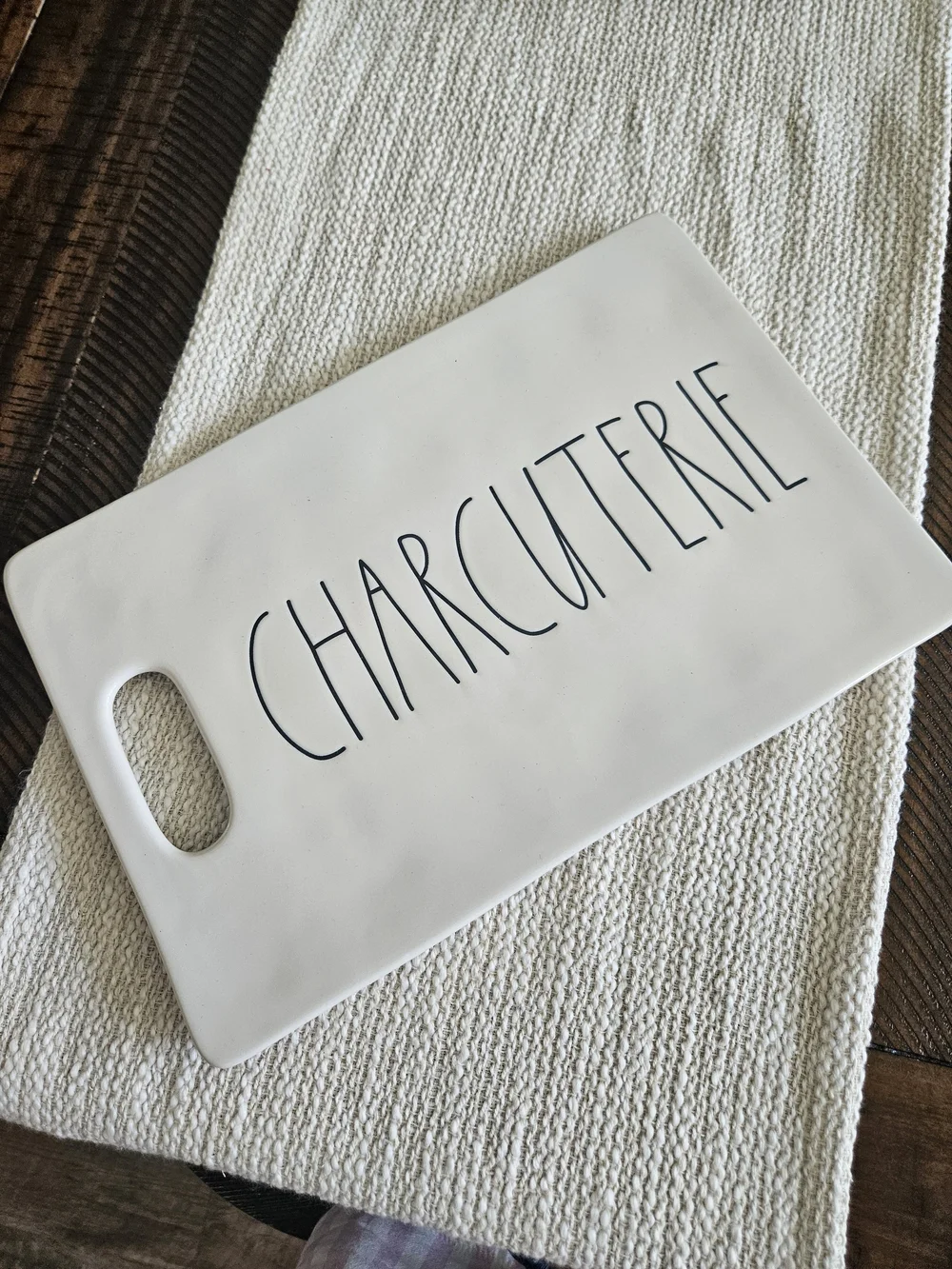 Rae Dunn Charcuterie Serving Board - White